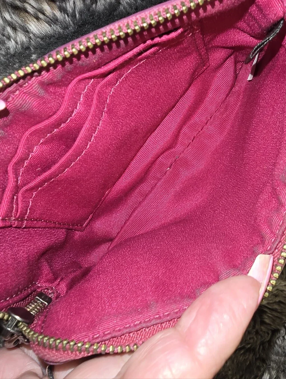 Coach Star Glitter Pink Wristlet Bag